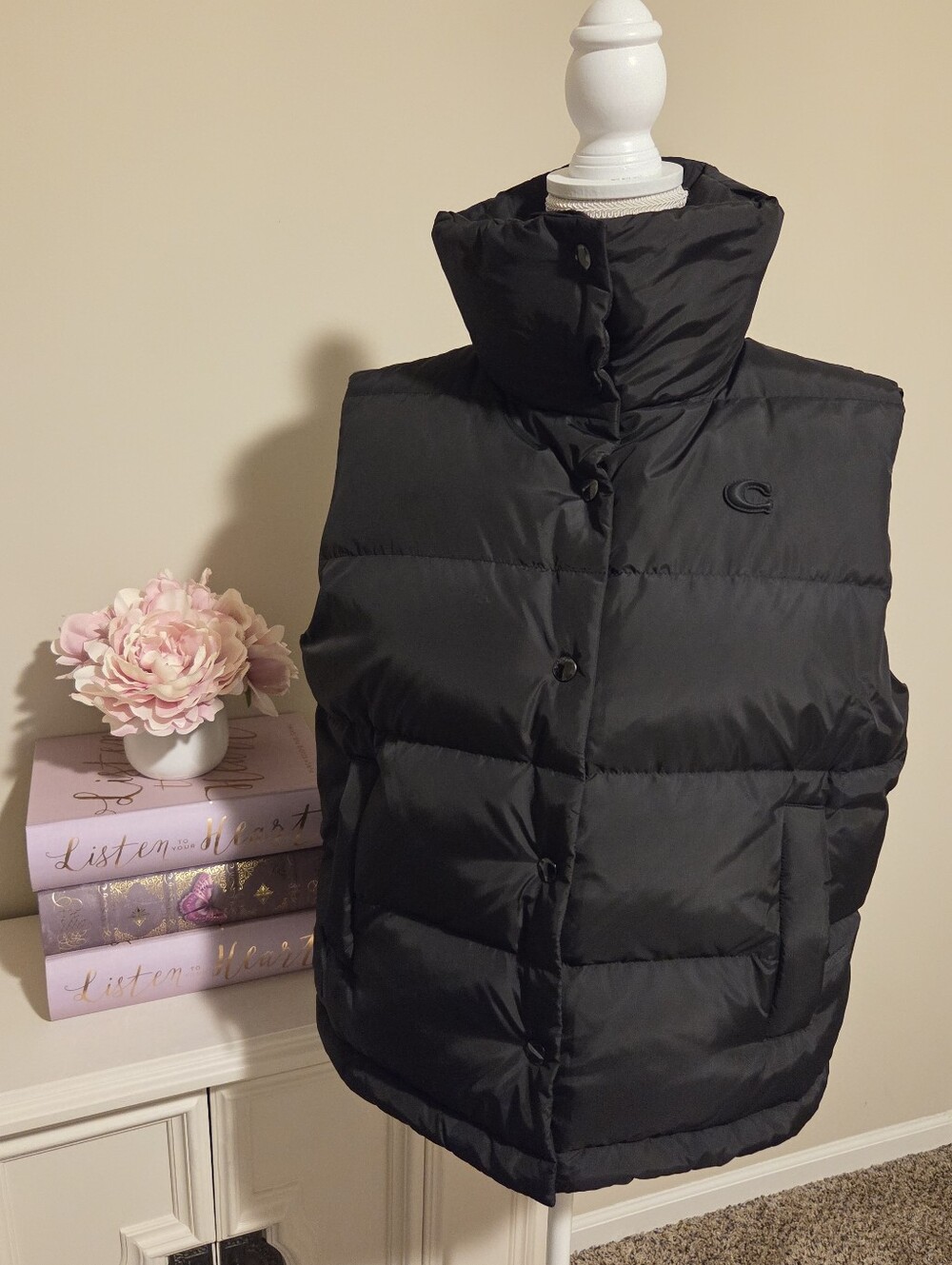 NWOT Coach Puffer Vest Jacket Size Small